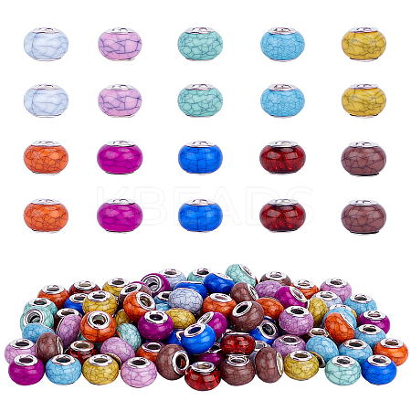 Imitation Turquoise Style Acrylic European Beads OPDL-PH0001-03-1