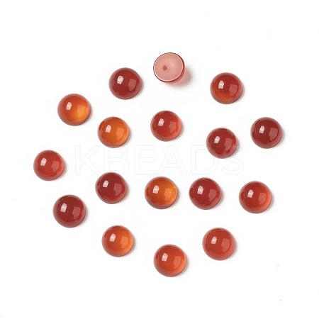 Natural Red Agate Cabochons G-G994-J02-01-1