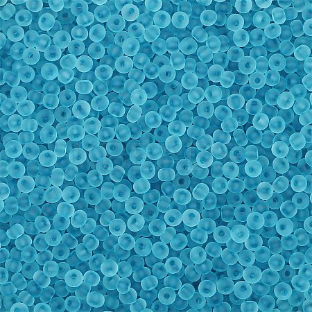 Frosted Colors Glass Seed Beads GLAA-H030-09D-1
