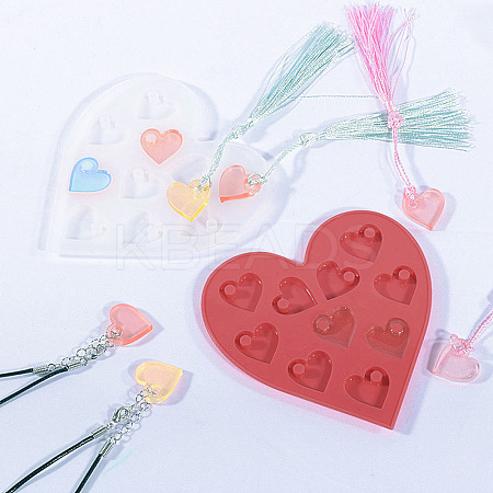 DIY Heart Pendant Silicone Molds LS-DIY-G051-C01-1