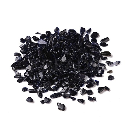 Synthetic Blue Goldstone Chip Beads LS-G-I350-02-1