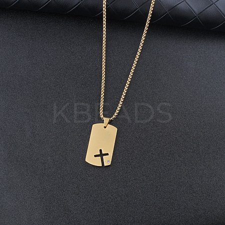 201 Stainless Steel Crystal Rhinestone Pendant Necklaces FS-WGBCC8A-04-1