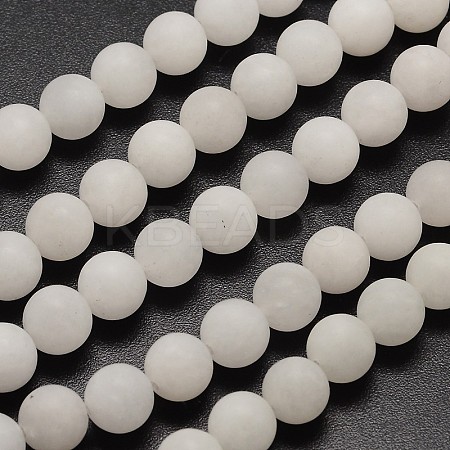 Natural White Jade Beads Strands LS-G-D671-6mm-1