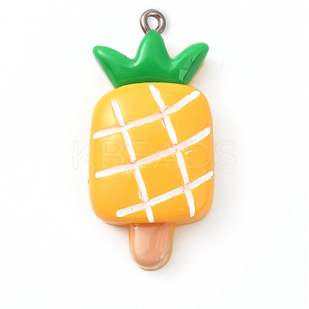 Opaque Resin Pendants RESI-TAC0009-38B-1