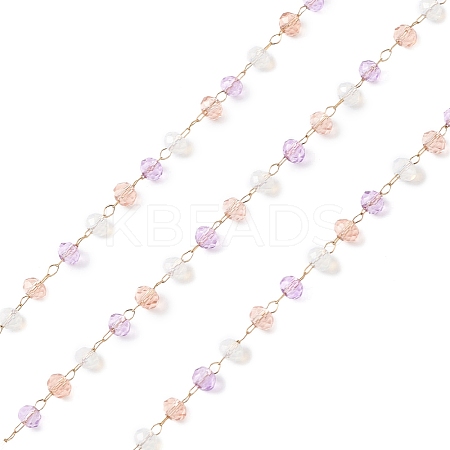 Handmade Glass Beaded Chains CHS-P016-46G-06-1