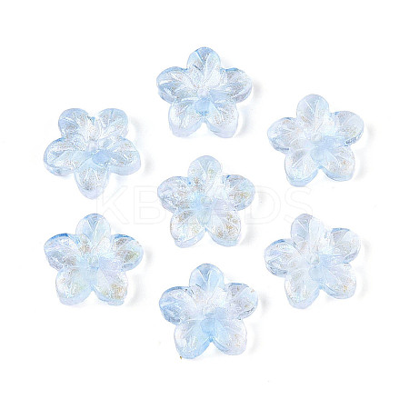 Baking Paint Transparent Glass Beads DGLA-N014-08A-08-1