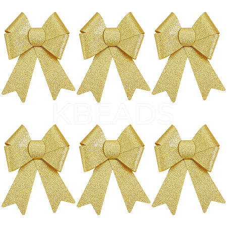 Christmas PVC Glitter Bowknot AJEW-SP0003-72A-02-1