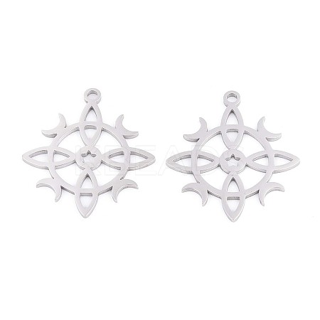 304 Stainless Steel Pendants STAS-N108-39P-1