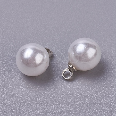 Resin Imitation Pearl Pendants LS-RESI-WH0008-17D-1