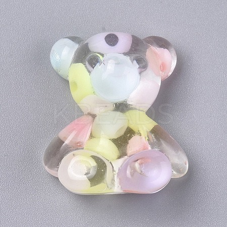 Candy Color Transparent Resin Cabochon RESI-WH0008-34C-1