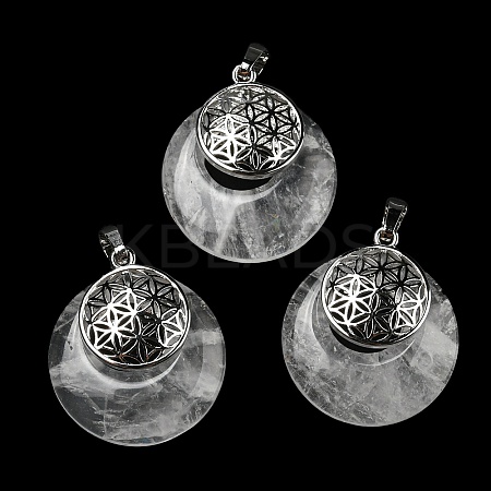 Natural Quartz Crystal Pendants KK-F751-M-A16-1