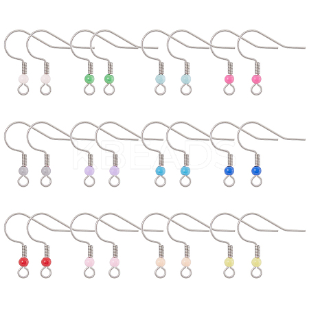 240Pcs 12 Color 304 Stainless Steel Earring Hooks STAS-SC0006-45-1