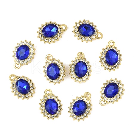 10Pcs Alloy Rhinestone Pendants ALRI-YW0001-25C-1