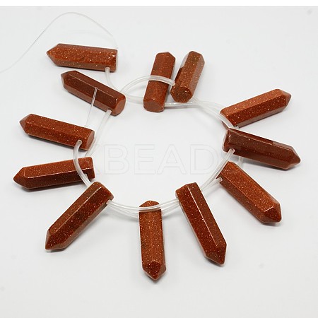 Synthetic Goldstone Pointed Bead Strands G-N0038-01-1