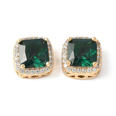 Brass Micro Pave Cubic Zirconia Beads KK-A253-20G-03-1
