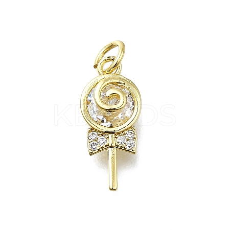 Brass Micro Pave Cubic Zirconia Pendants KK-K400-42G-03-1