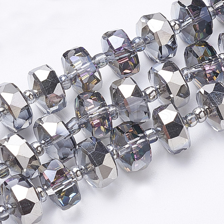 Electroplat Glass Beads Strands EGLA-Q092-8mm-D10-1