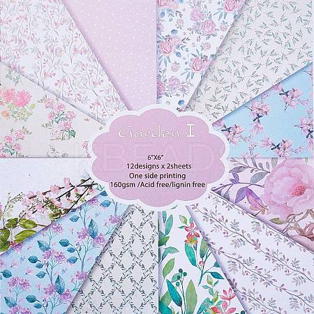 24Pcs 12 Styles Scrapbook Paper Pads SCRA-WH0001-03-1