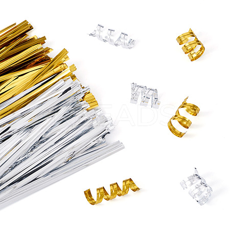 2 Bags 2 Colors Metallic Wire Twist Ties OCOR-TADJ0001-04-1