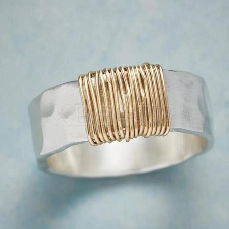Zinc Alloy Wire Wrapped Finger Rings for Women FS-WG4DD4C-05-1