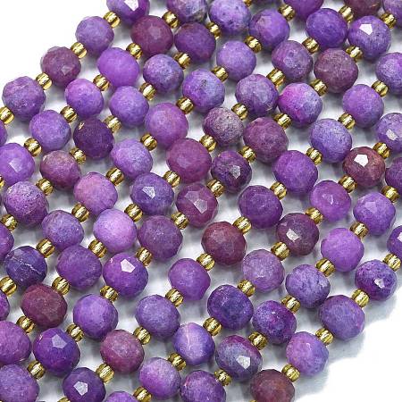 Dyed Natural White Jade Beads Strands G-K389-E56-01-1