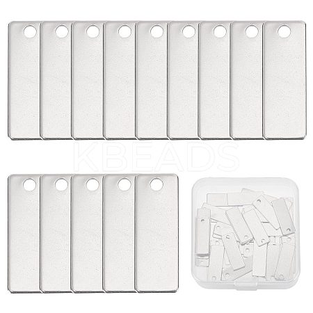SUNNYCLUE 304 Stainless Steel Stamping Blank Tag Pendants STAS-SC0005-05-1