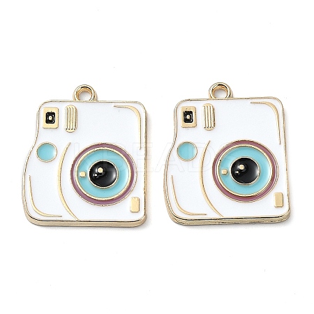 Rack Plating Alloy Enamel Pendants PALLOY-F308-10G-01-1
