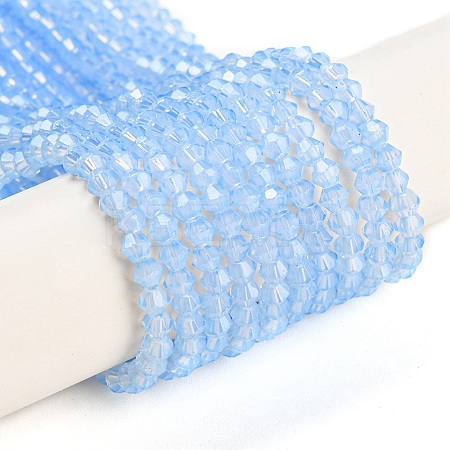 Baking Paint Transparent Glass Beads Strands DGLA-F029-J2mm-02-1