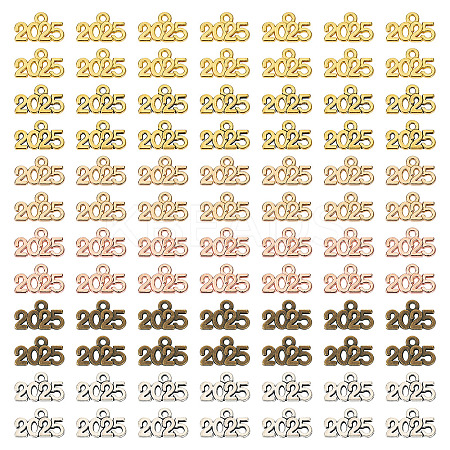 120Pcs 6 Colors Alloy Tibetan Style Pendants FIND-TA0005-85-1