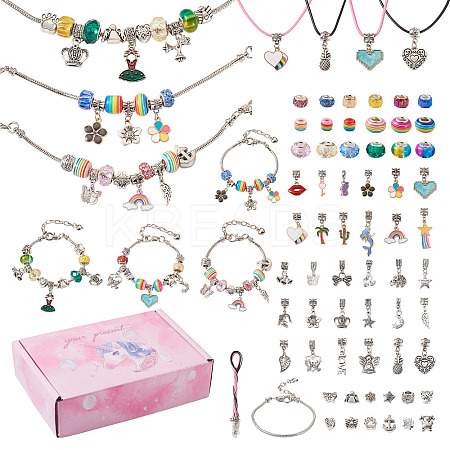 DIY Europen Bracelet Necklace Making Kit DIY-CD0001-46-1