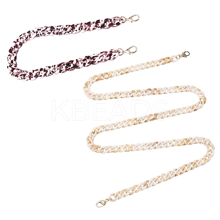 2 Pcs Acrylic Bag Strap Chains AJEW-WR0001-08-1