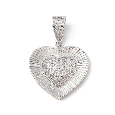Brass Micro Pave Cubic Zirconia Pendants KK-U047-12P-1
