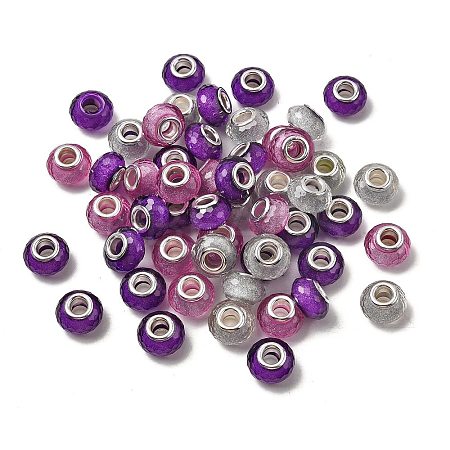 Faceted Resin European Beads RESI-C063-01J-1