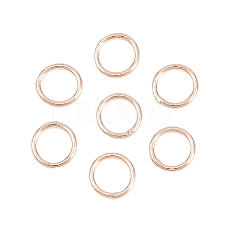 Brass Closed Jump Rings KK-D257-01RG-08-1