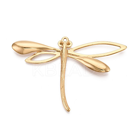 304 Stainless Steel Dragonfly Pendant Cabochon Settings STAS-T069-24G-1