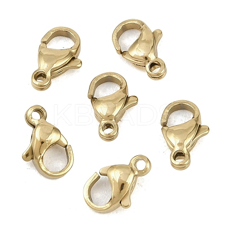 304 Stainless Steel Lobster Claw Clasps STAS-D218-01G-02-1