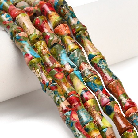 Natural Imperial Jasper Beads Strands G-Z110-I01-1