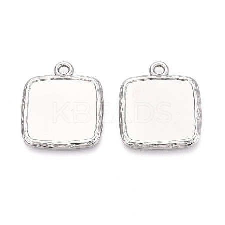 304 Stainless Steel Pendant Cabochon Settings STAS-N108-74P-1