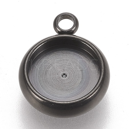 304 Stainless Steel Pendant Cabochon Settings STAS-K202-03C-B-1