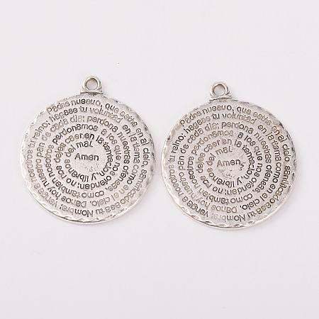 Tibetan Style Alloy Pendants LS-TIBEP-35029-AS-RS-1