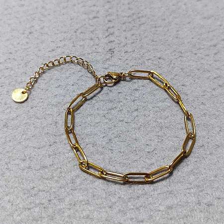 304 Stainless Steel Cable Chain Bracelets for Women BJEW-WH00014-01-1