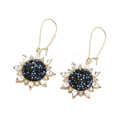 Alloy Rhinstone Hoop Earrings LS-EJEW-K280-02-1