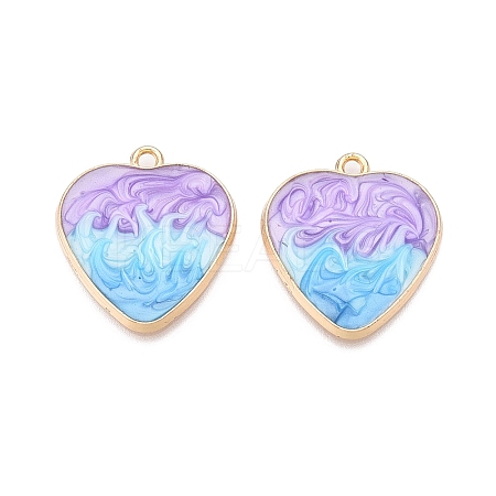 Rack Plating Alloy Enamel Pendants LS-ENAM-N056-366KCG-03-1