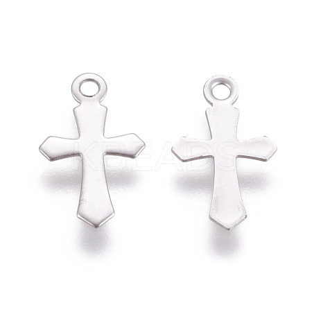316 Surgical Stainless Steel Tiny Cross Charms X-STAS-E470-04P-1