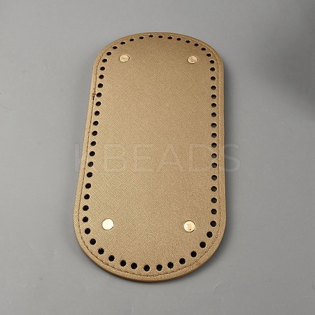 Oval PU Leather Knitting Crochet Bags Nail Bottom Shaper Pad PURS-WH0001-63A-1