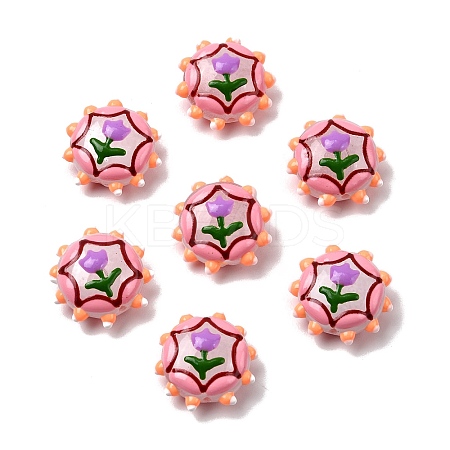 Baking Paint Glass Enamel Beads LAMP-K039-34N-1