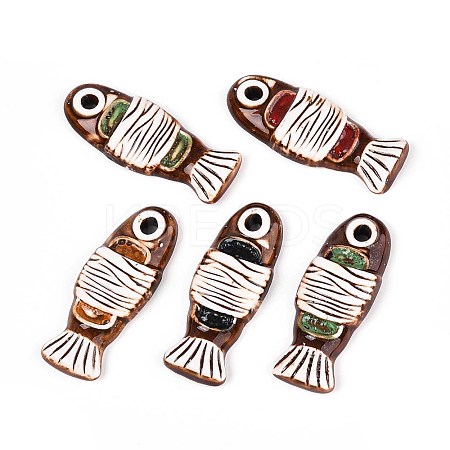 Handmade Porcelain Big Pendants PORC-T133-35-1