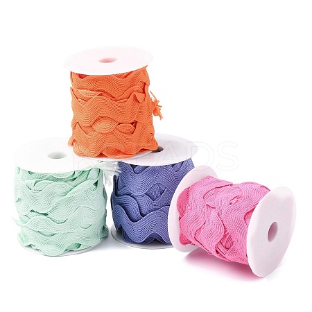 10 Yards Polyester Wavy Fringe Trim Ribbons OCOR-XCP0002-98-1