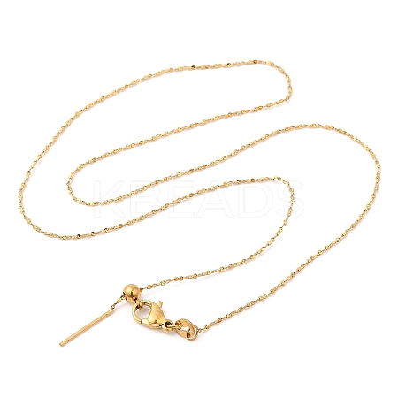 304 Stainless Steel Serpentine Chain Necklace for Women NJEW-G104-07G-1