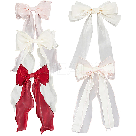 5Pcs 5 Colors Cloth Bowknot Hair Barrettes PHAR-SP0001-14-1